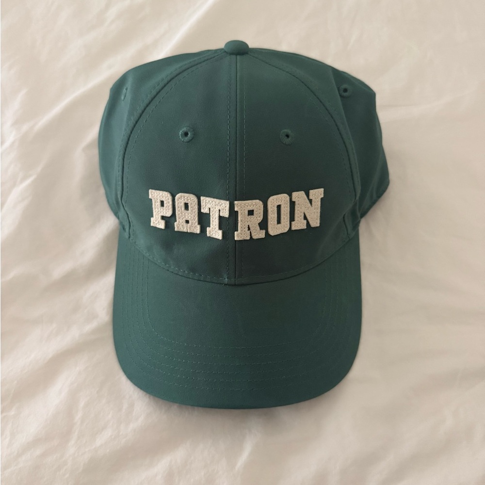 New SWANNIES GOLF White Embroidered Patron Green Hat Brown Adjustable Strap